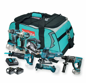 Makita DLX7021TX1 LXT 18V accu combiset (incl 2x 5,0 Ah accu en lader ) in tas