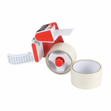 Tape dispenser inclusief 2 rollen tape van 15 meter