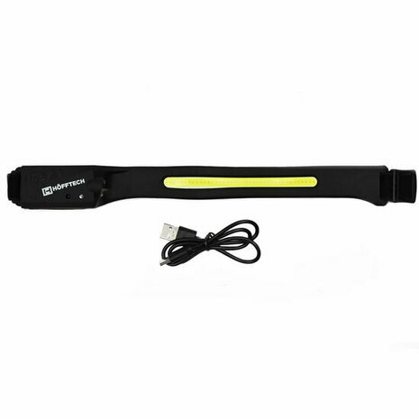 Hofftech Hoofdlamp silicone 3W LED + COB oplaadbaar - Verstelbaar