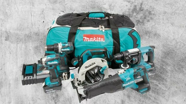 Makita DLX5032T LXT 18V accu combiset (incl 3x 5,0 Ah accu en lader ) in tas