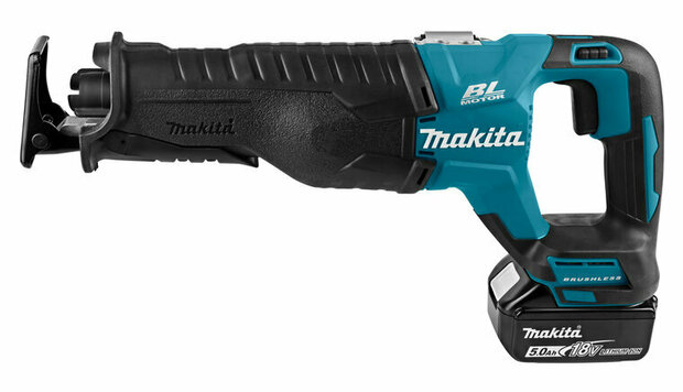 Makita DJR187RTE 18V accu reciprozaag set (2x 5.0Ah accu + lader) in koffer - snelwissel - variabel - koolborstelloos