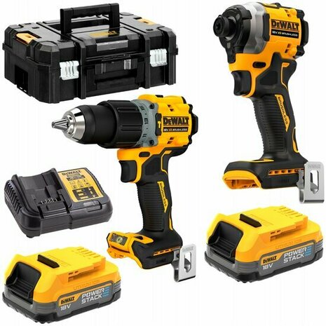 DeWalt DCK2050E2T-QW Cordless Combo Kit DCD805+DCF850 2x2Ah 18V Li-Ion with Case