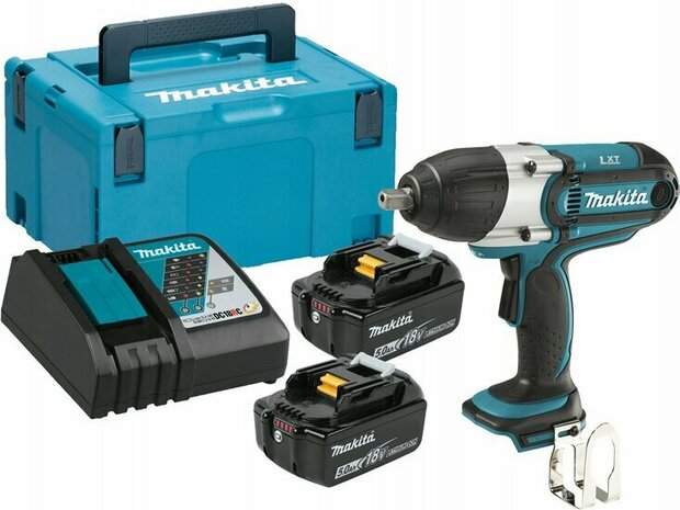 Makita DTW450RTJ LXT 18V Accu slagmoersleutel set (2x 5,0Ah + lader) in Mbox - 440Nm - 1/2&quot;