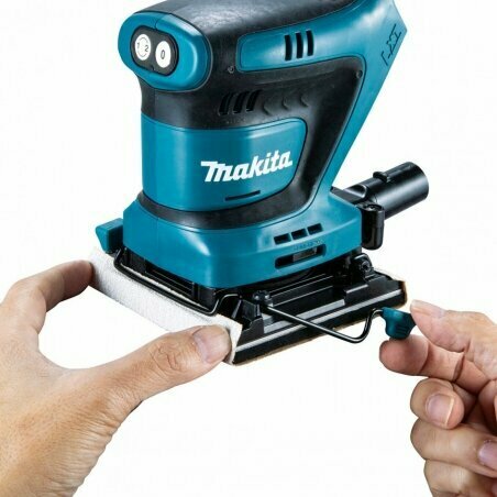 Makita DBO480RTJ LXT 18V Accu Handpalm vlakschuurmachine set (2x 5,0Ah en lader) in Mbox