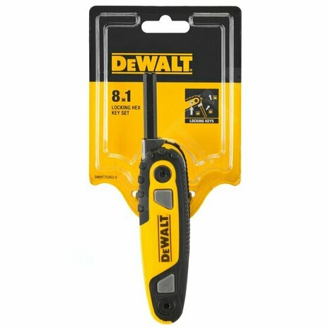 DeWalt DWHT0-70263 vergrendelbare stiftsleutelset zeskant 8-delig - inbusset