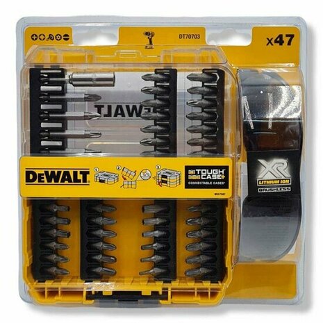 DeWalt DT70703-QZ Bitset + Veiligheidsbril 53-delig