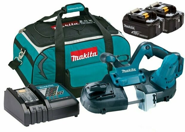 Makita DPB181RTE 18V accu bandzaag (set 2x 5,0Ah accu en lader ) in tas