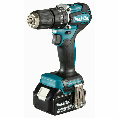 Makita DHP487RTJ 18V accu klopboor-/schroefmachine set (2x 5,0Ah+ lader) in Mbox - 13mm