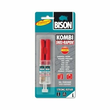 Bison kombi snel lijm 24ml.