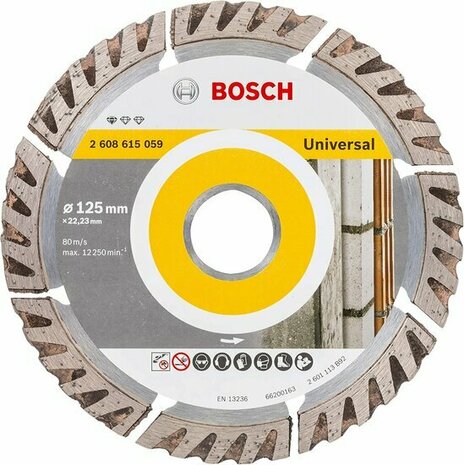 Bosch 2608615059 Standard Diamantdoorslijpschijf - 125 x 22,23 mm - universeel