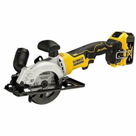 DEWALT DCS571P2-QW 18V XR BRUSHLESS 115MM CIRKELZAAG (2X 5.0AH EN LADER IN TSTAK KOFFER)