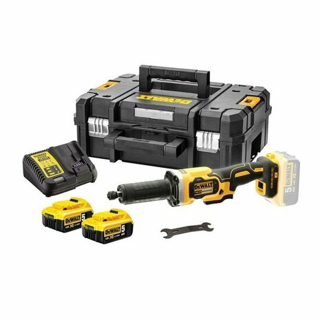 DeWalt DCG426P2 Stiftslijper Set (2x 5.0Ah en lader) - 18V - Brushless