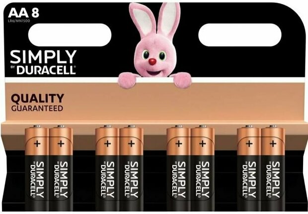 Duracell Simply Alkaline AA blister 8 (8st.)