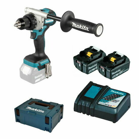 Makita DDF486RTJ LXT 18V accu boor-/schroefmachine set (2x 5,0Ah+lader) in Mbox - 12Nm - koolborstelloos