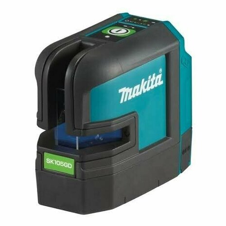 Makita SK105GDZ 10,8V/12v accu kruislijnlaser body in tas - zelfnivellerend - groen - 35m