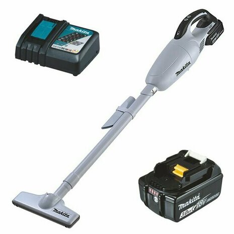 Makita DCL181FRFW 18V accu steelstofzuiger wit compleet (1x 3,0Ah + lader)