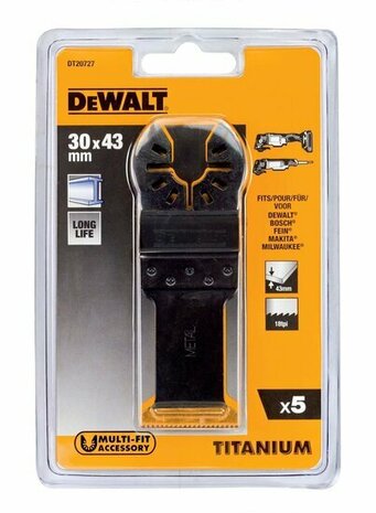 DeWalt DT20727 Titanium multitool zaagblad 43X31MM (5st)