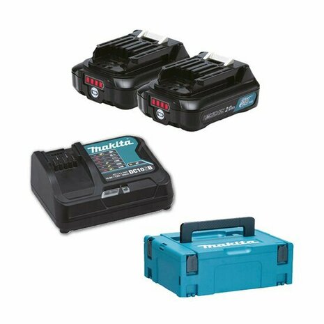 Makita 197658-5 CXT Startset DC10SA / 2X BL1021B 12V Li-Ion Accu&#039;s 2.0Ah (2-stuks) in M-Box 1