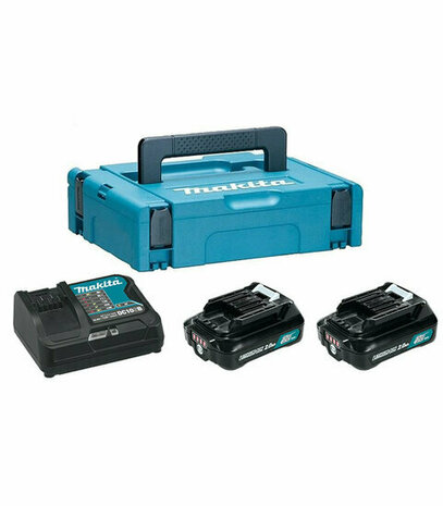 Makita 197658-5 CXT Startset DC10SA / 2X BL1021B 12V Li-Ion Accu&#039;s 2.0Ah (2-stuks) in M-Box 1