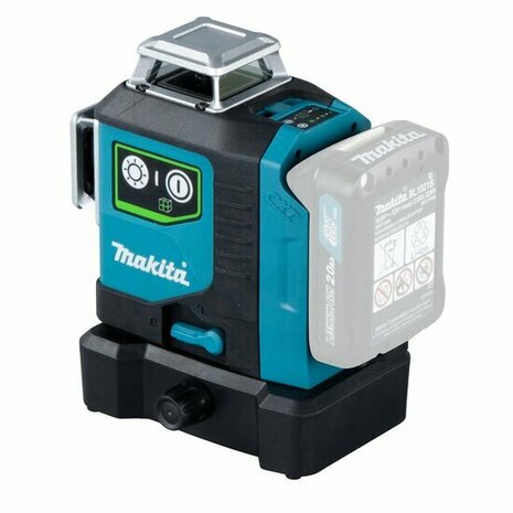 Makita SK700GD 12V Max Li-Ion accu kruislijnlaser body in tas - zelfnivellerend - groen 3x360&deg; - 35m