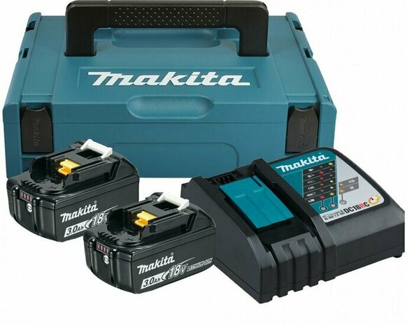 Makita 197952-5 18V LXT Li-Ion accu starterset (2x 3.0Ah accu) + snellader in Mbox