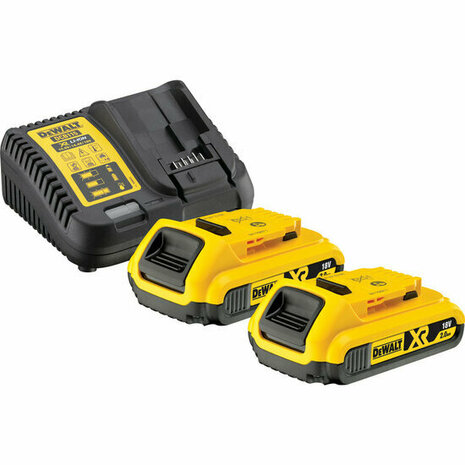 DeWalt DCB115D2 18V Li-Ion accu starterset (2x 2.0Ah) + lader - DCB115D2-QW