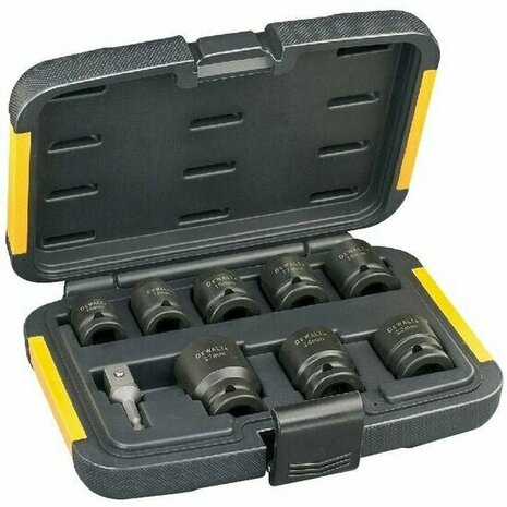 DeWalt DT7507  krachtdoppenset in cassette 9 Delig- 1/2&quot; - DT7507-QZ