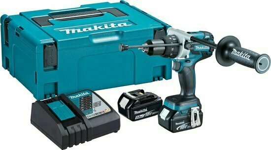 Makita DHP481RTJ 18V accu klopboor-/schroefmachine set (2x 5.0Ah accu en lader) in Mbox - koolborstelloos