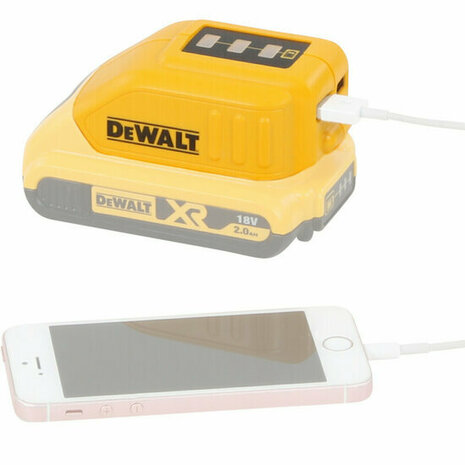 DeWalt DCB090 10.8V / 14.4V / 18V Li-Ion accu USB adapter / lader DCB090-XJ