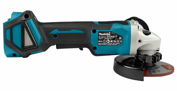 Makita DGA517Z 18V Accu haakse slijper body - 125mm - koolborstelloos