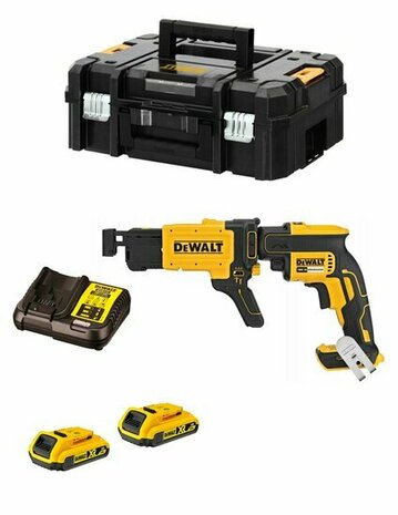 DeWalt DCF620D2K 18V accu gipsschroefmachine / bandschroefmachine set (2x 2.0Ah accu en lader) in TSTAK - 25-57mm - koolborstelloos