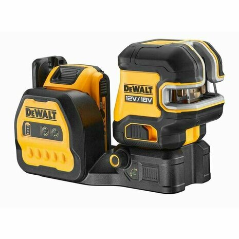 DeWALT DCE822D1G18 12V / 18V Kruislijnlaser met loodpunten set (1x2Ah accu en lader) - Groen