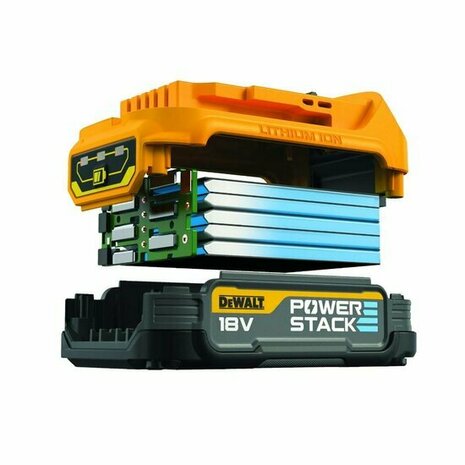 DeWalt DCBP034E2-XJ 18V Li-ion accu&#039;s - 1.7Ah - POWERSTACK - DCBP034 Duopack (2 stuks)