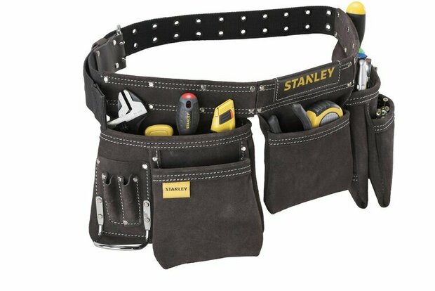 Stanley STST1-80113 Dubbele gereedschapsgordel met riem en hamerhouder