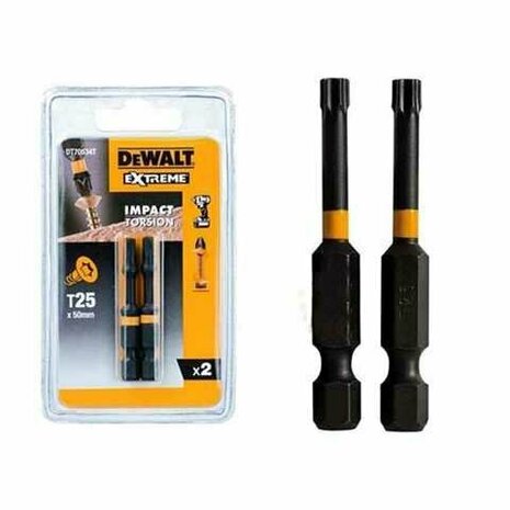 DeWalt Torsion Bits T25 50mm 2 stuks, DT70534T-QZ