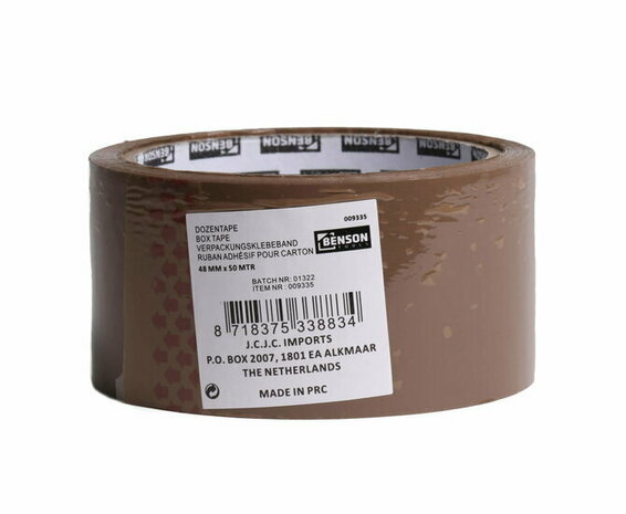 Benson Verpakkingstape - Dozentape - 48 mm x 50 meter - Bruin