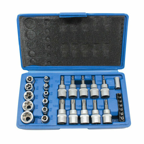 Torx Bit en Dop Set 30 Delig