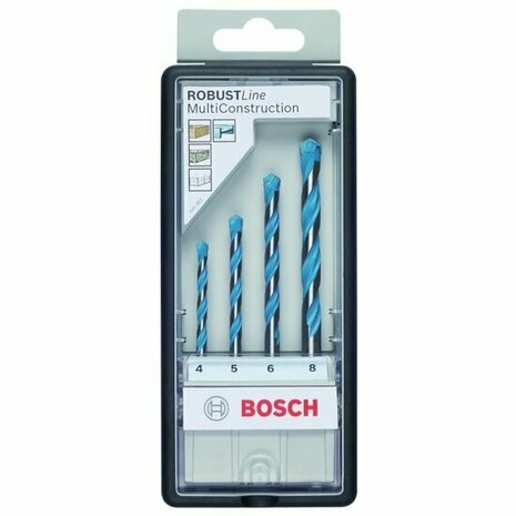 Bosch 4-delige Robust Line universele borenset CYL-9 Multi Construction 4; 5; 6; 8 mm 2607010521