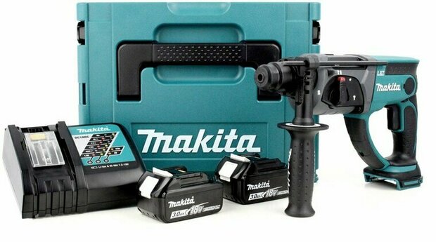 Makita DHR202RFJ 18V Accu SDS-plus combihamer set (2x 3.0Ah accu en lader) in Mbox - 2J