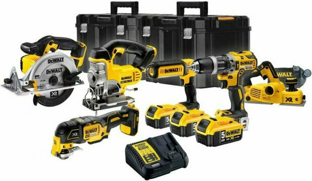 DeWalt DCK665P3T accu combiset 6-delig 18 Volt 5,0 Ah