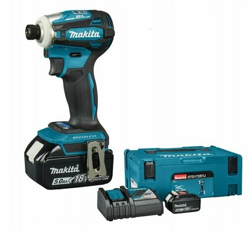 Makita DTD172RTJ LXT 18V Accu Slagschroevendraaier (set 2x 5ah accu&#039;s en lader in Mbox)&nbsp;180Nm