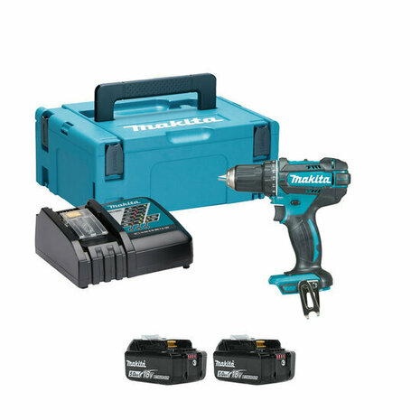 Makita DDF482RTJ 18V Li-Ion accu boor-/schroefmachine set (2x 5.0Ah accu) in Mbox