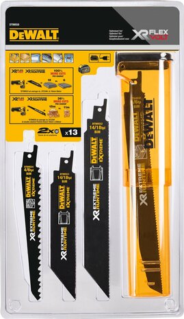 DeWALT DT99550 Reciprozaagblad 152-230mm - Metaal / Hout met spijkers 13 Delig