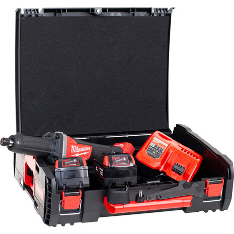 MILWAUKEE M18 FDGRB-502X FUEL rechte accu-slijper in HD Box (2x 5,0Ah accu + lader) - 4933480954