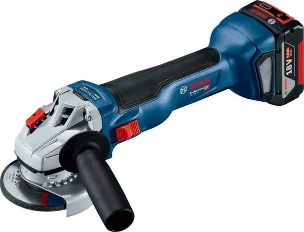 Bosch Professional GWS 18V-10 Accu Haakse Slijper 18V 4.0Ah (2x) in L-Boxx - 06019J4007