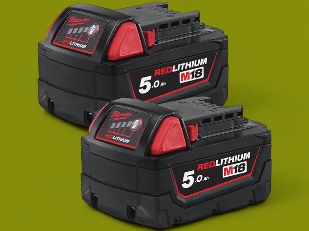 Milwaukee M18 B5 Duopack 18V Li-Ion accu&#039;s - 5.0Ah 2 stuks