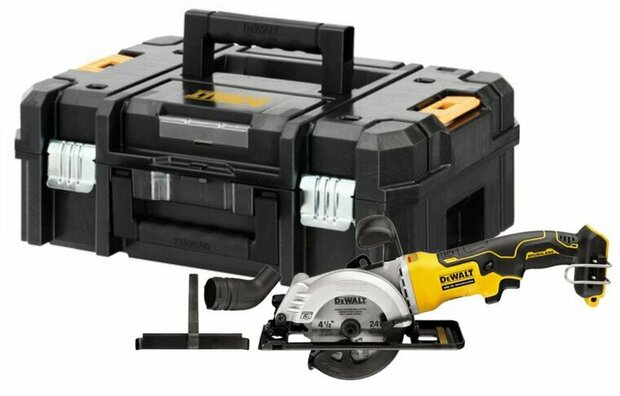 DeWalt DCS571NT 18V Accu Cirkelzaag body in TSTAK koffer - 115 mm koolborstelloos