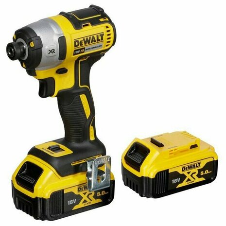 DeWalt DCF787P2 18V accu slagschroevendraaier set (2x 5.0Ah accu en lader) in TSTAK - koolborstelloos