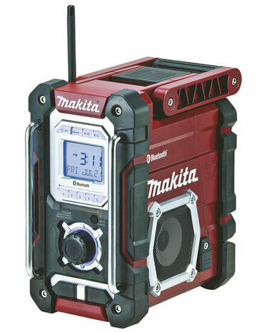 Makita DMR108AR 18V Accu bouwradio - bluetooth - werkt op netstroom en accu Limited edition bordeaux rood