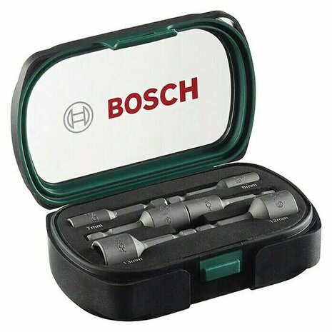 Bosch 2607017313 doppenset met bitopname in cassettte 6 delig